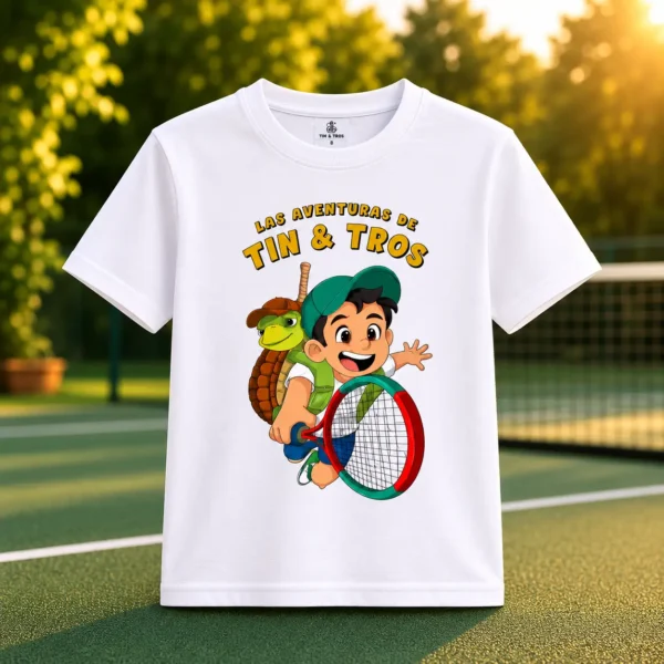 Camiseta Infantil Tin & Tros Blanca