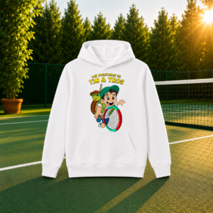 Sudadera Infantil Tin & Tros Blanca con Capucha