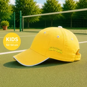 Gorra Oficial Tin & Tros Amarilla – Talla Infantil (3–8 años)
