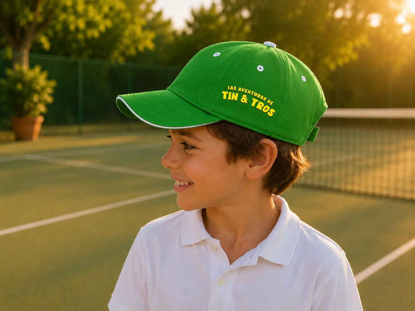 Gorra Oficial Tin & Tros Verde – Talla Única Adulto (+8 años) - Imagen 2